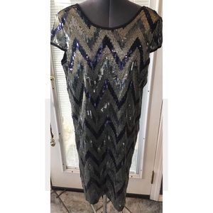 Romeo & Juliet Sequin Chevron Dress